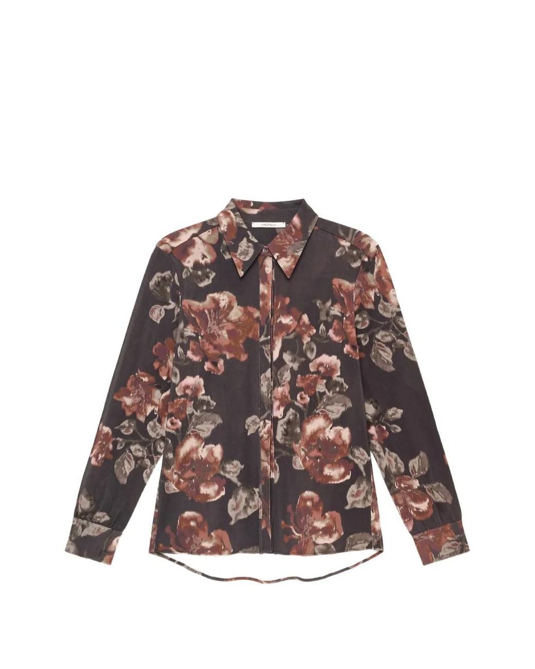 Maliparmi Brown Floral-Print Shirt