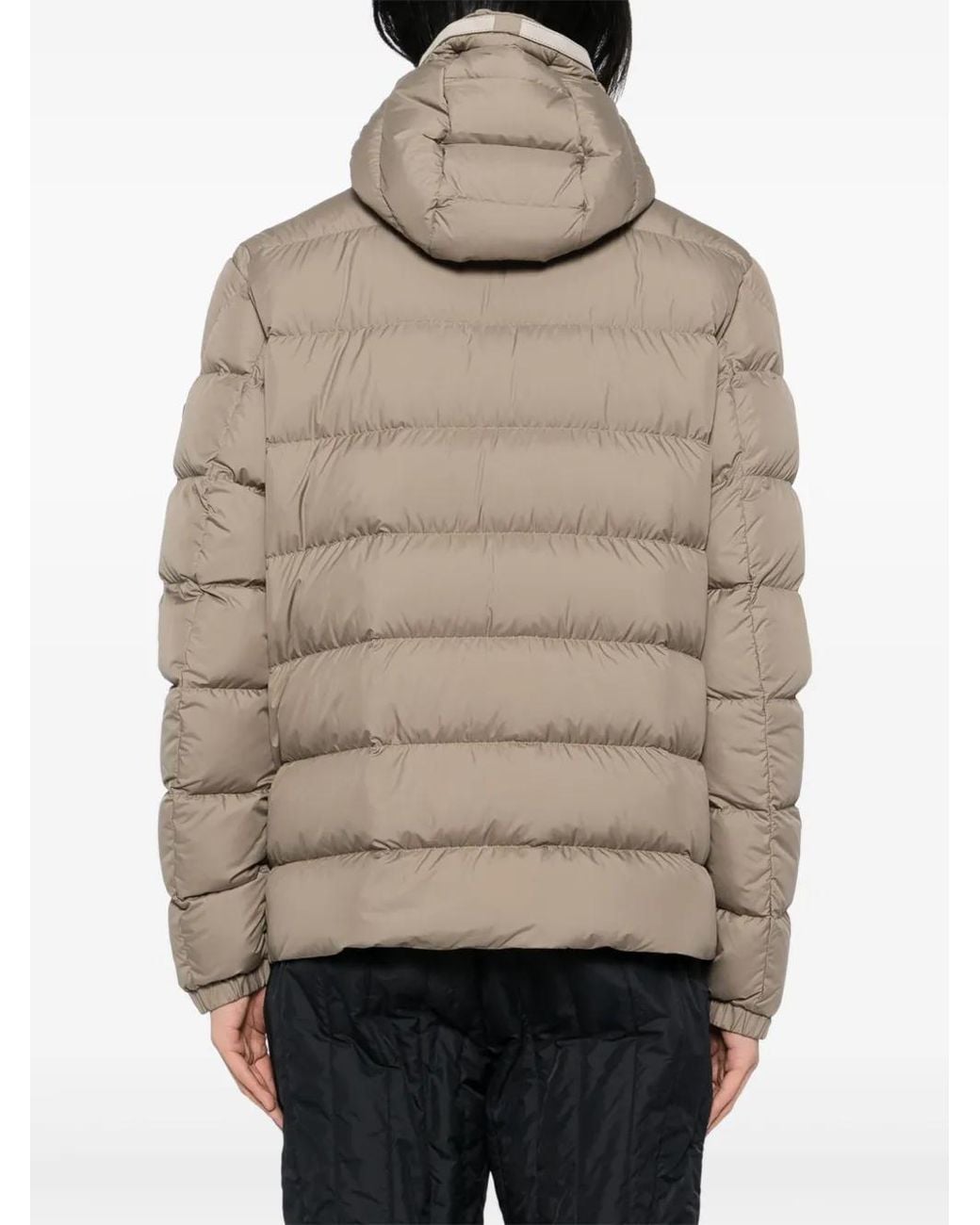 Moncler Natural Logo-Patch Down Jacket for men