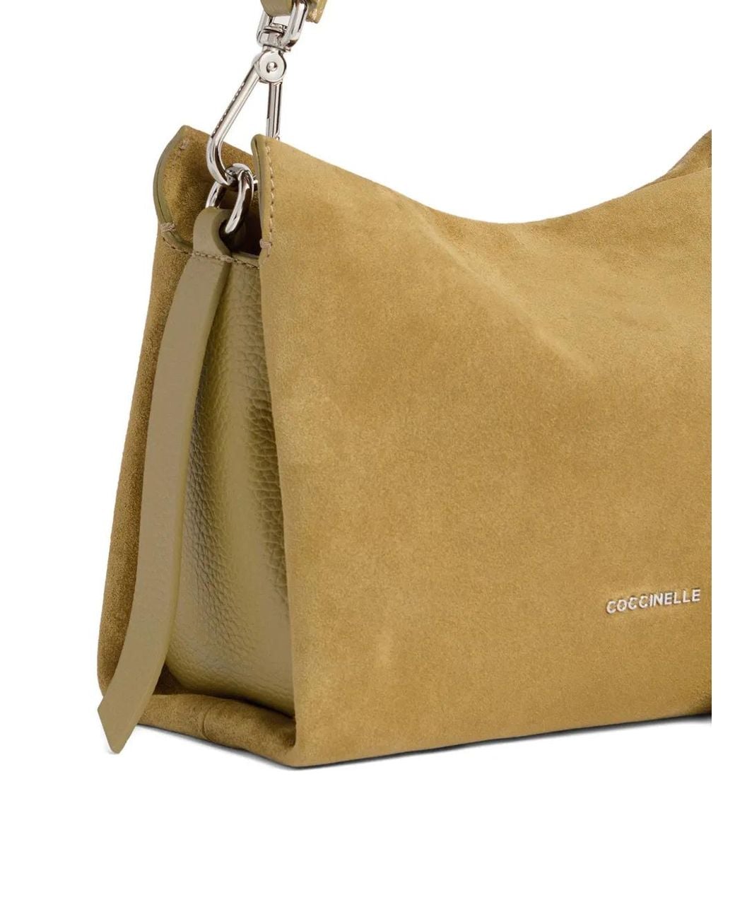 Coccinelle Natural Boheme Suede Braided-Detail Shoulder Bag