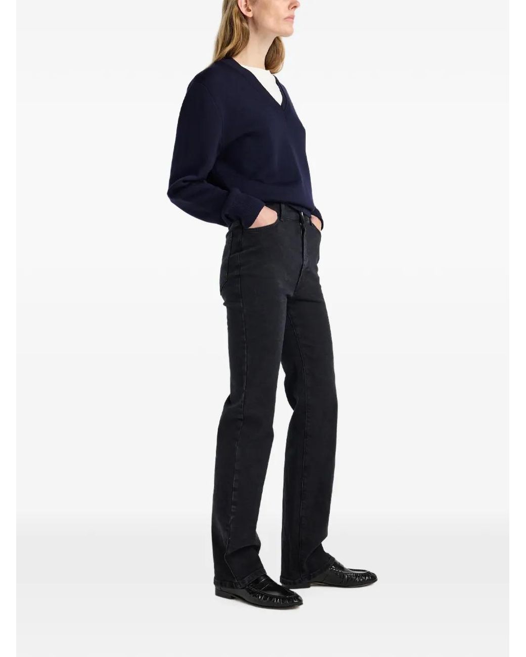 Rohe Black Button-Fastening Jeans