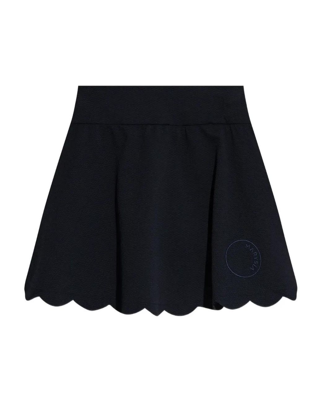 Marysia Swim Black Morton Scalloped-Hem Miniskirt