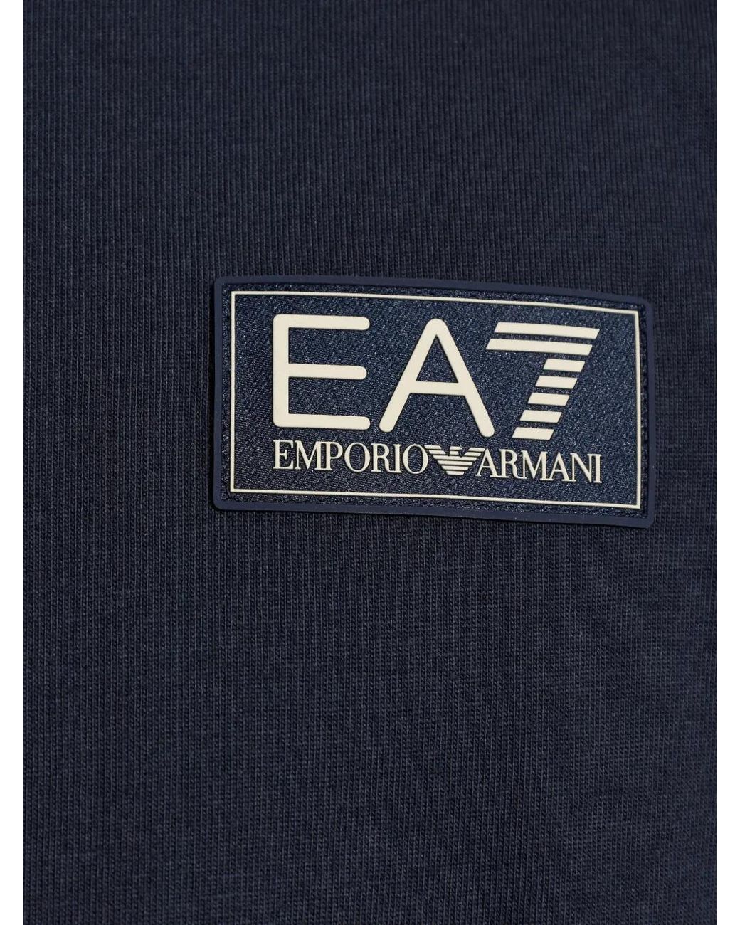 EA7 Poloshirt Met Logopatch in het Blue voor heren