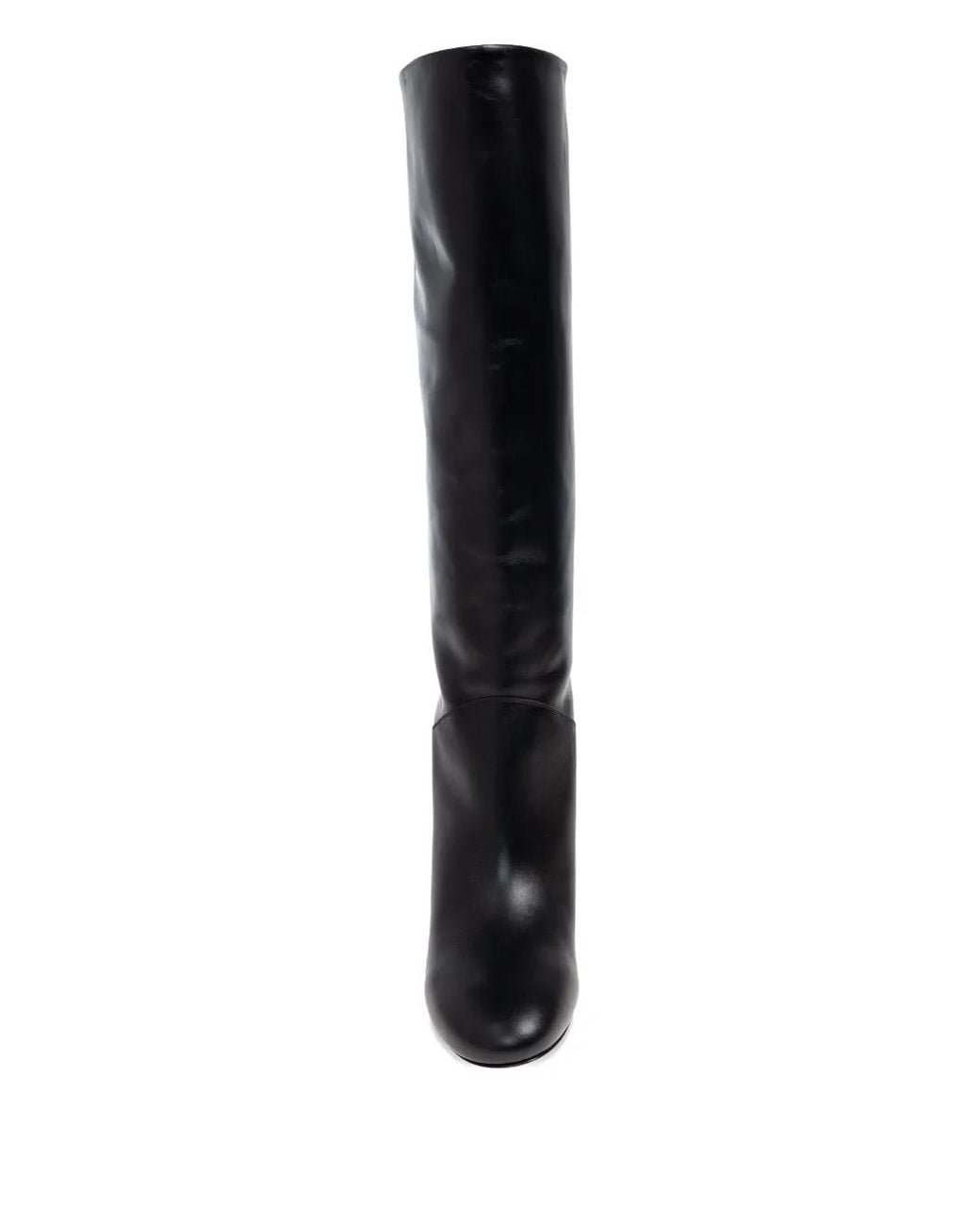 DSquared² Black 85Mm Twin Leather Block-Heel Knee-High Boots