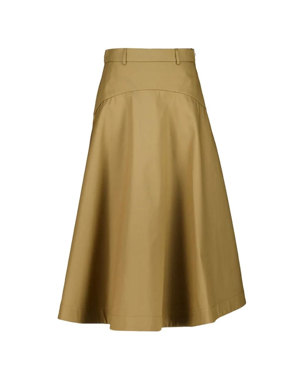 Balenciaga Natural A-Line Midi Skirt