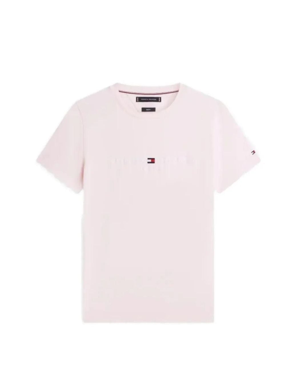 Tommy Hilfiger Pink Logo-Embroidered T-Shirt for men