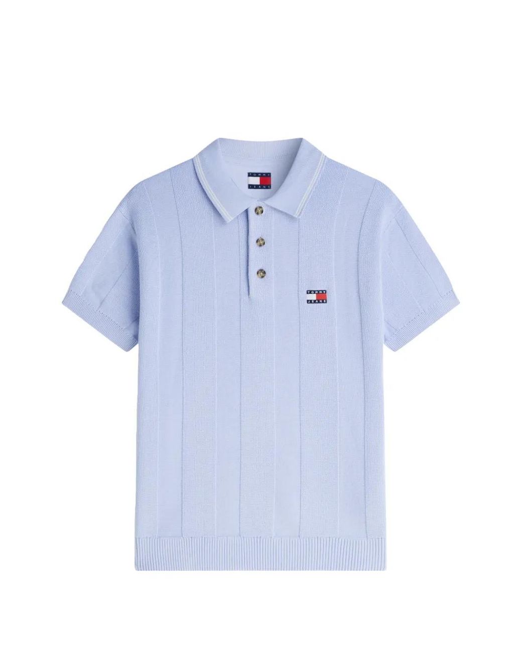 Tommy Hilfiger Blue Logo-Patch Polo Shirt for men