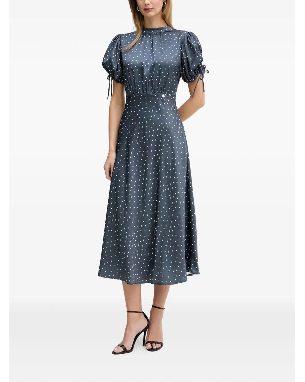 farfetch midi dresses Twinset Puff-sleeve Midi Dress