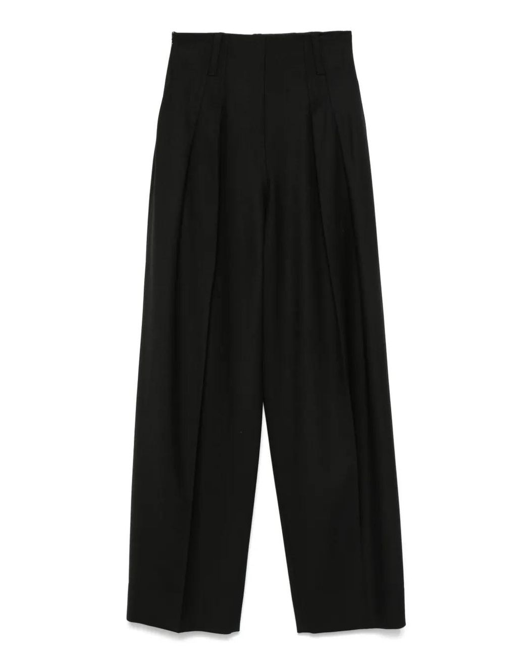 Victoria Beckham Black Pleated Trousers