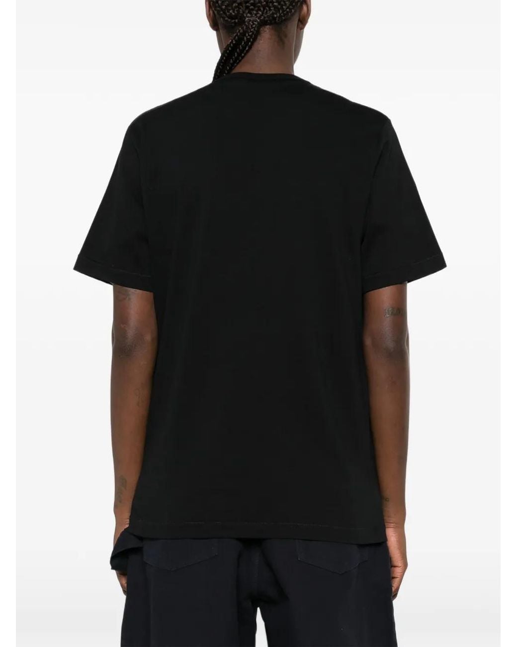 J.W. Anderson Black Embroidered-Anchor T-Shirt