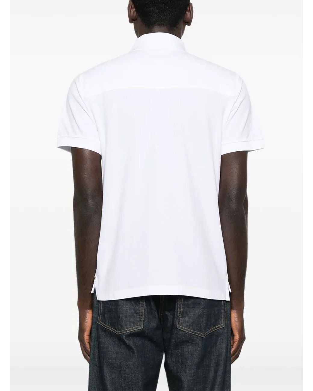Jacob Cohen White Polo À Détail De Logo for men