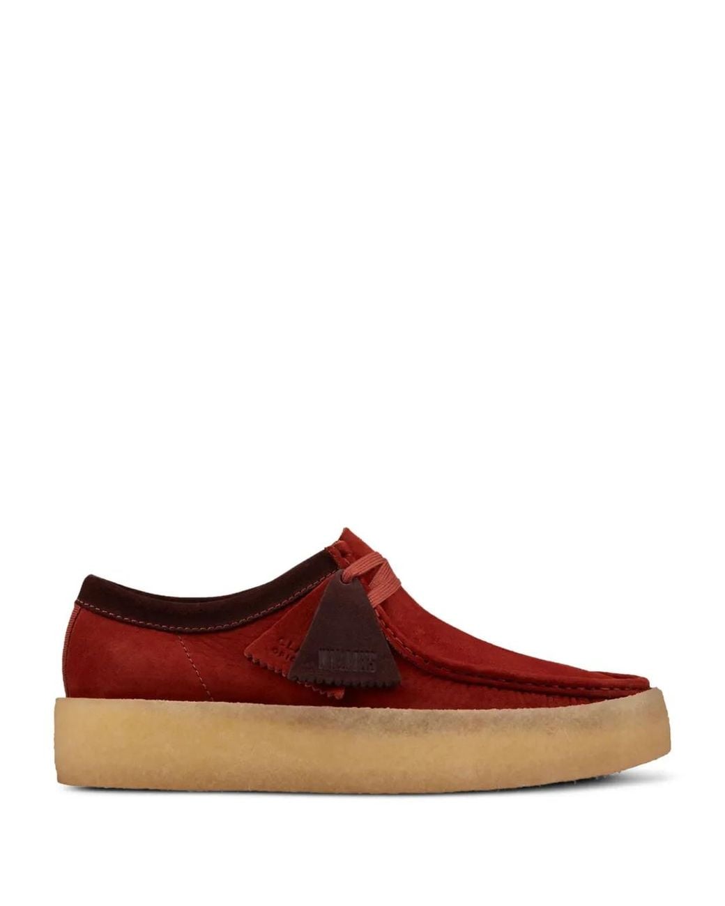 Clarks Brown Wallabee Cup "Burgundy Nubuck" Desert Boots for men