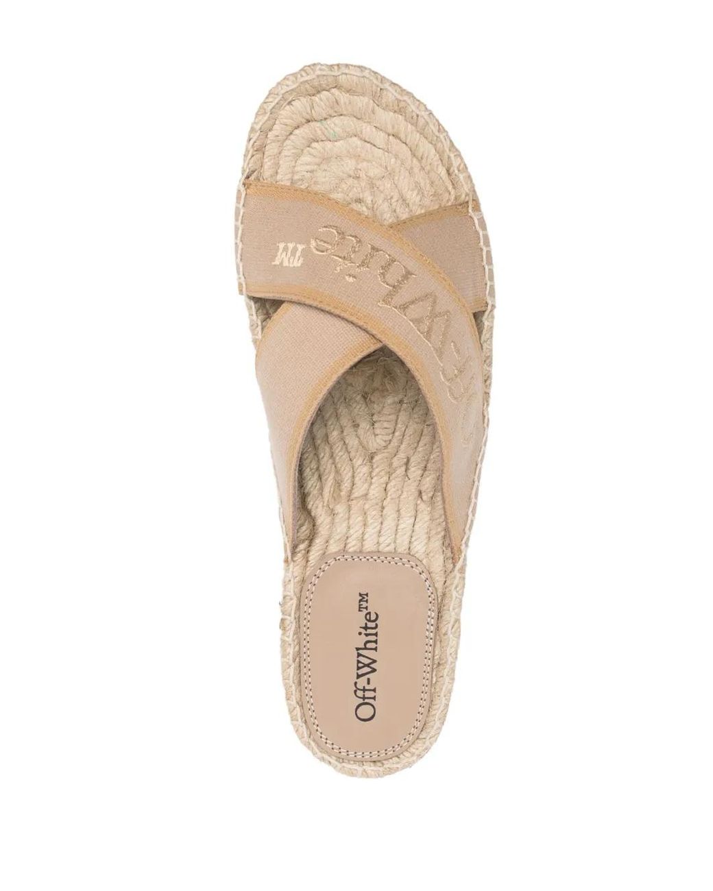 Off-White c/o Virgil Abloh Brown Bookish Criss Cross Espadrille