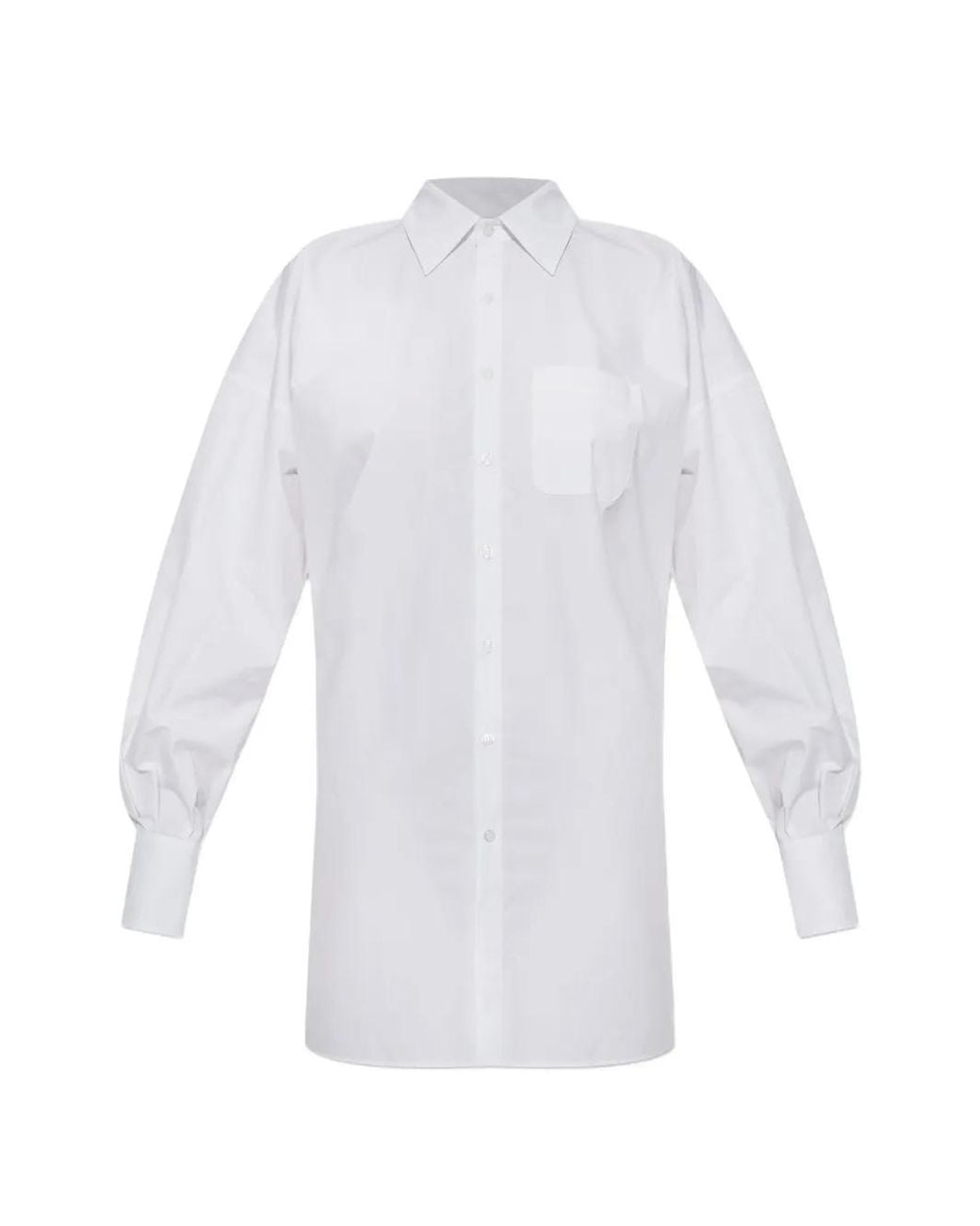 Coperni White Drawstring-Waist Shirt