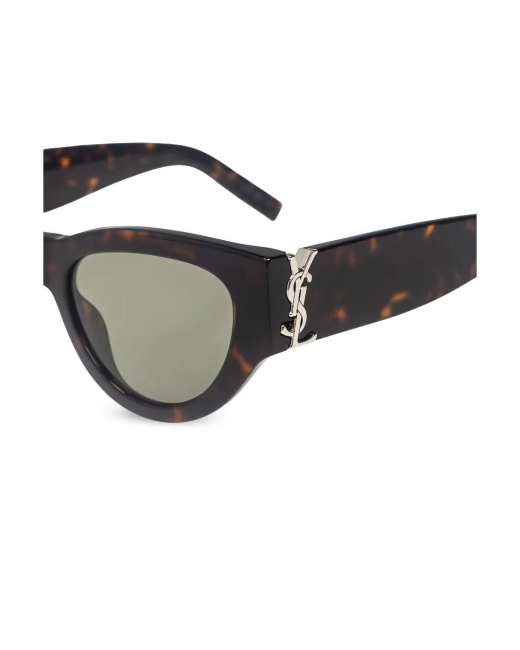 Saint Laurent Brown Cat-Eye Acetate Sunglasses
