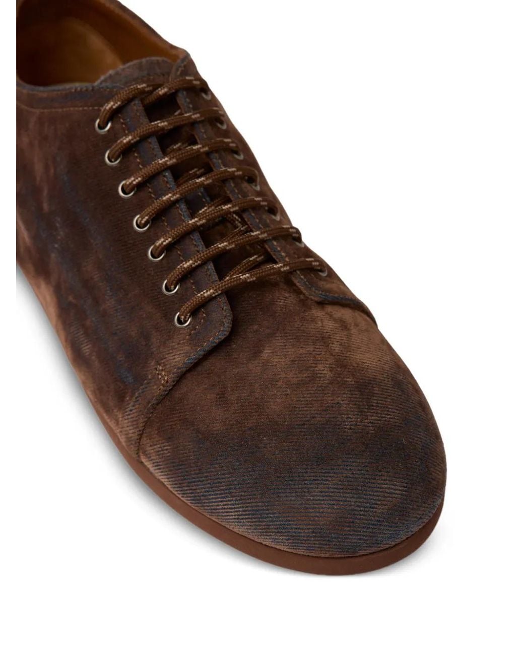 Marsèll Brown Sancrespella Distressed-Effect Lace-Up Derby Shoes for men