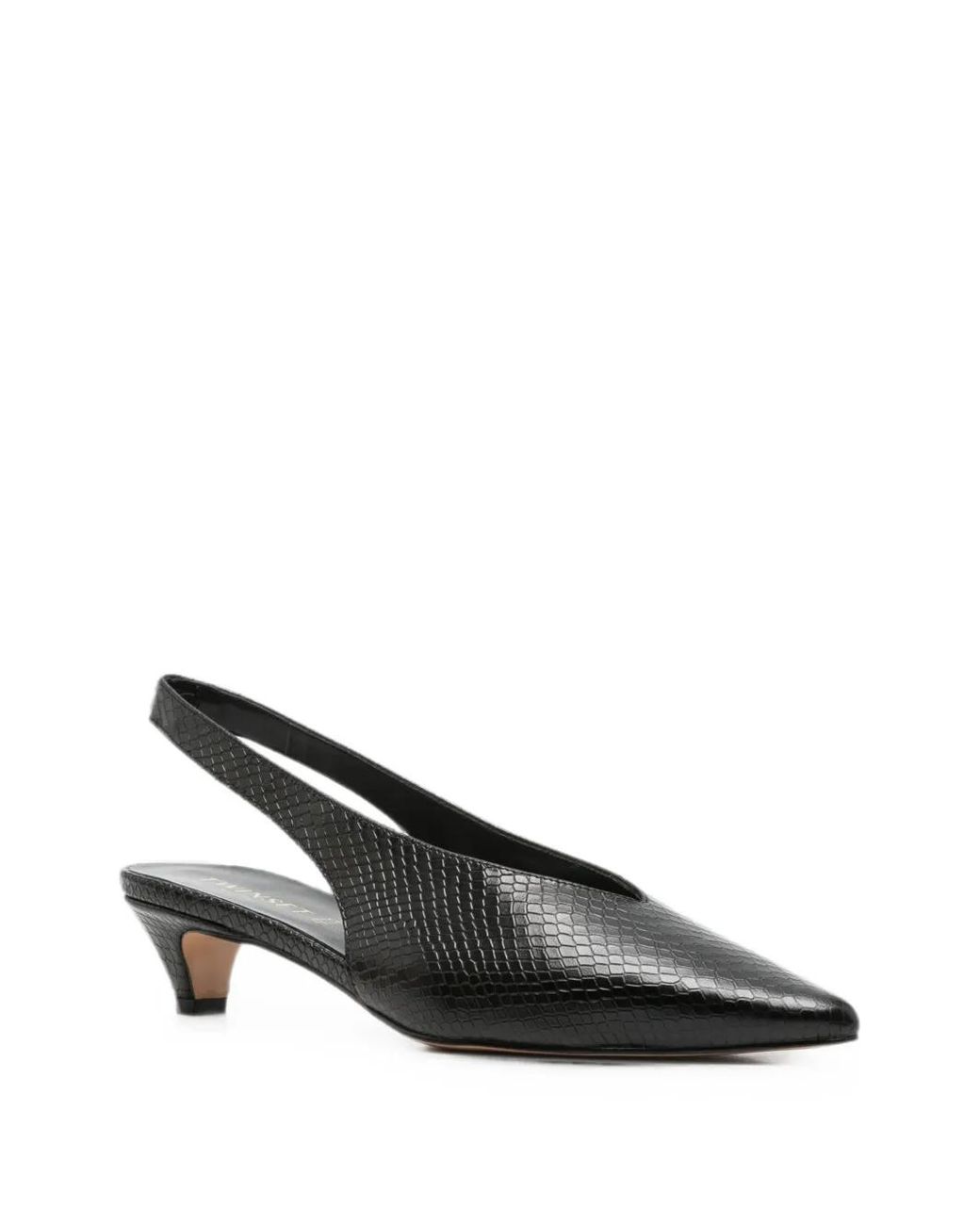 Twinset Black Pointed-Toe Slingback Pumps