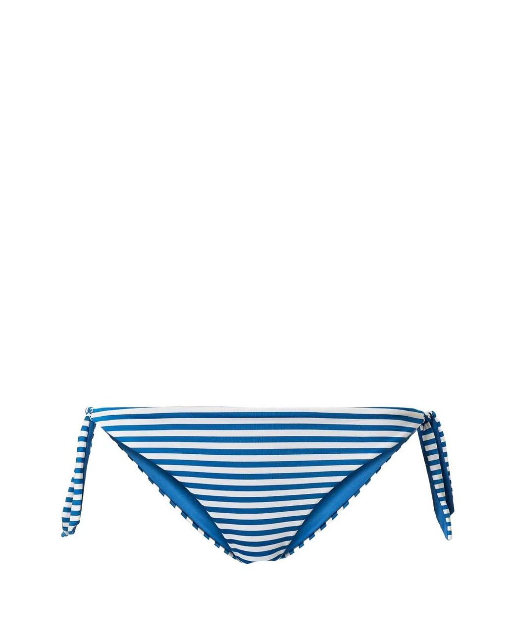 Twinset Blue Reversible Striped Bikini Thong