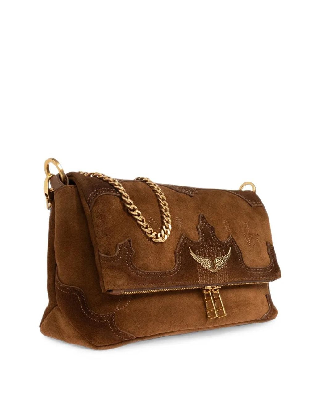 Zadig & Voltaire Brown Rocky Ii Western Used Bag