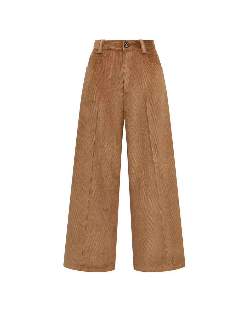 Maliparmi Natural Corduroy Velvet Trousers