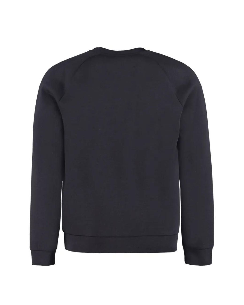 Giorgio Armani Blue Logo-Print Raglan-Sleeve Sweatshirt for men