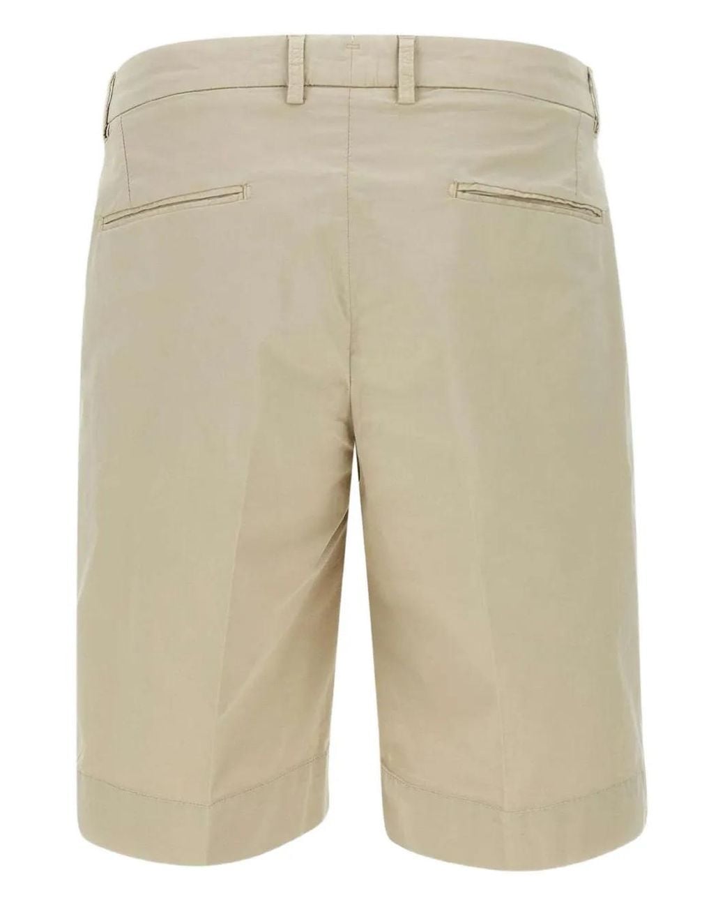 Devore Natural Pleated Shorts for men
