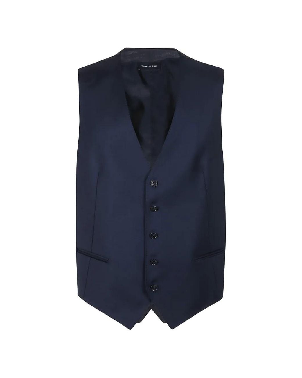 Chaleco De Lana Con Botones Tagliatore de hombre de color Blue