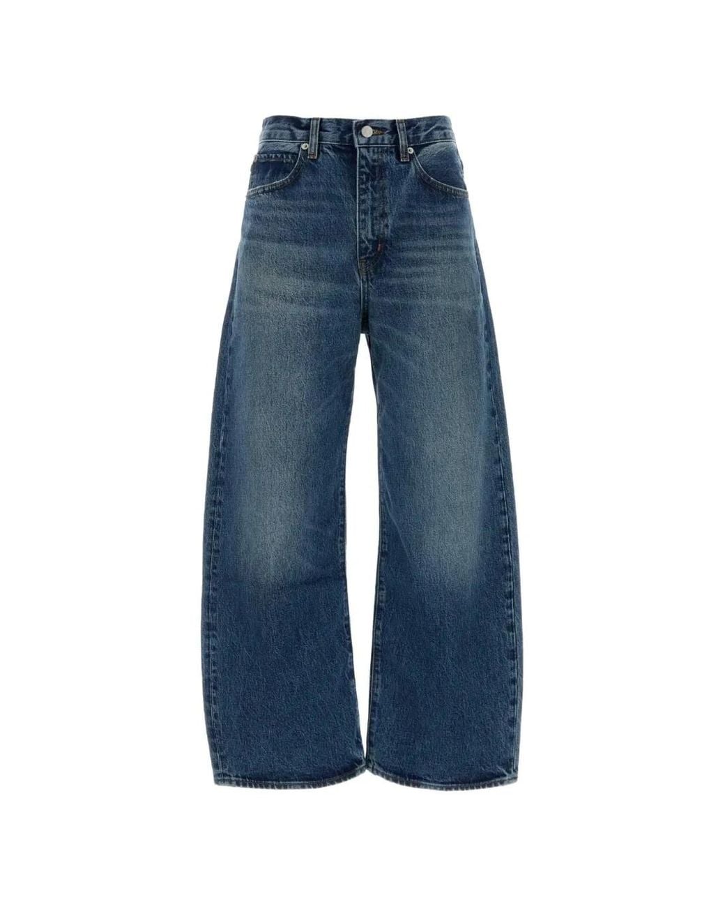 FRAME Blue The Bow Cropped Jeans