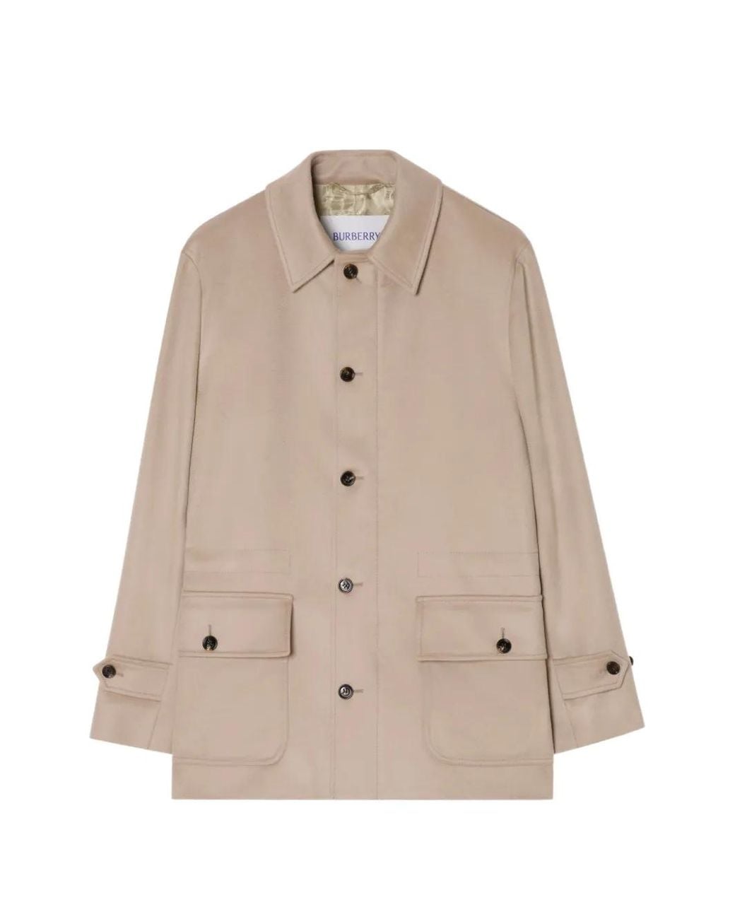Burberry Natural Short Cashmere Scafell Car Coat for men