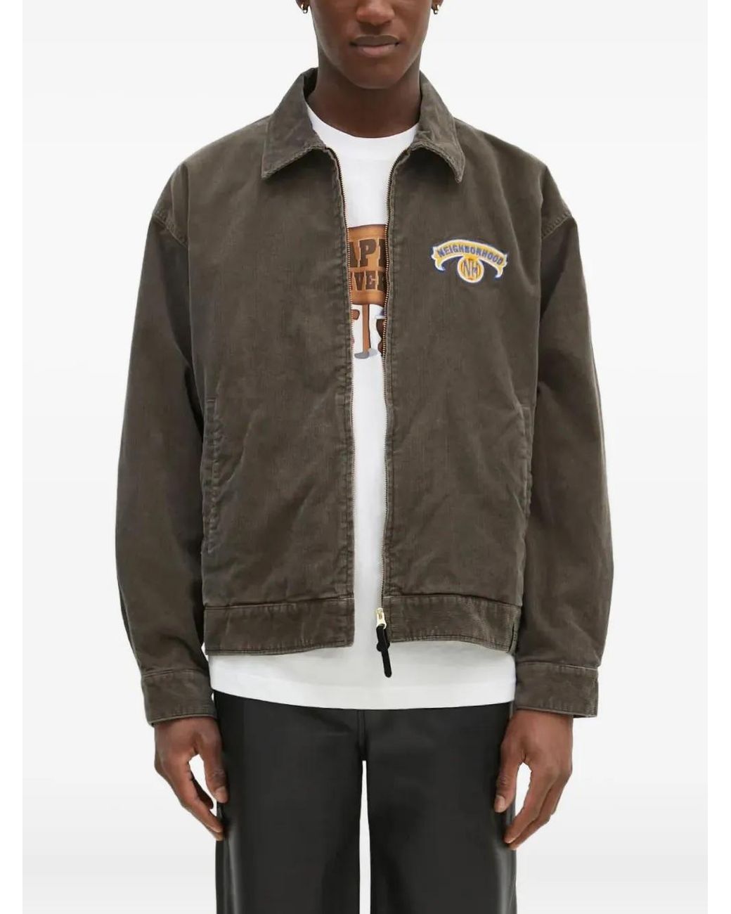 Chaqueta De Piel Neighborhood de hombre de color Brown