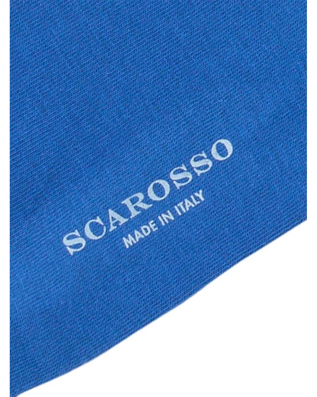 Scarosso Blue Text Print Socks for men