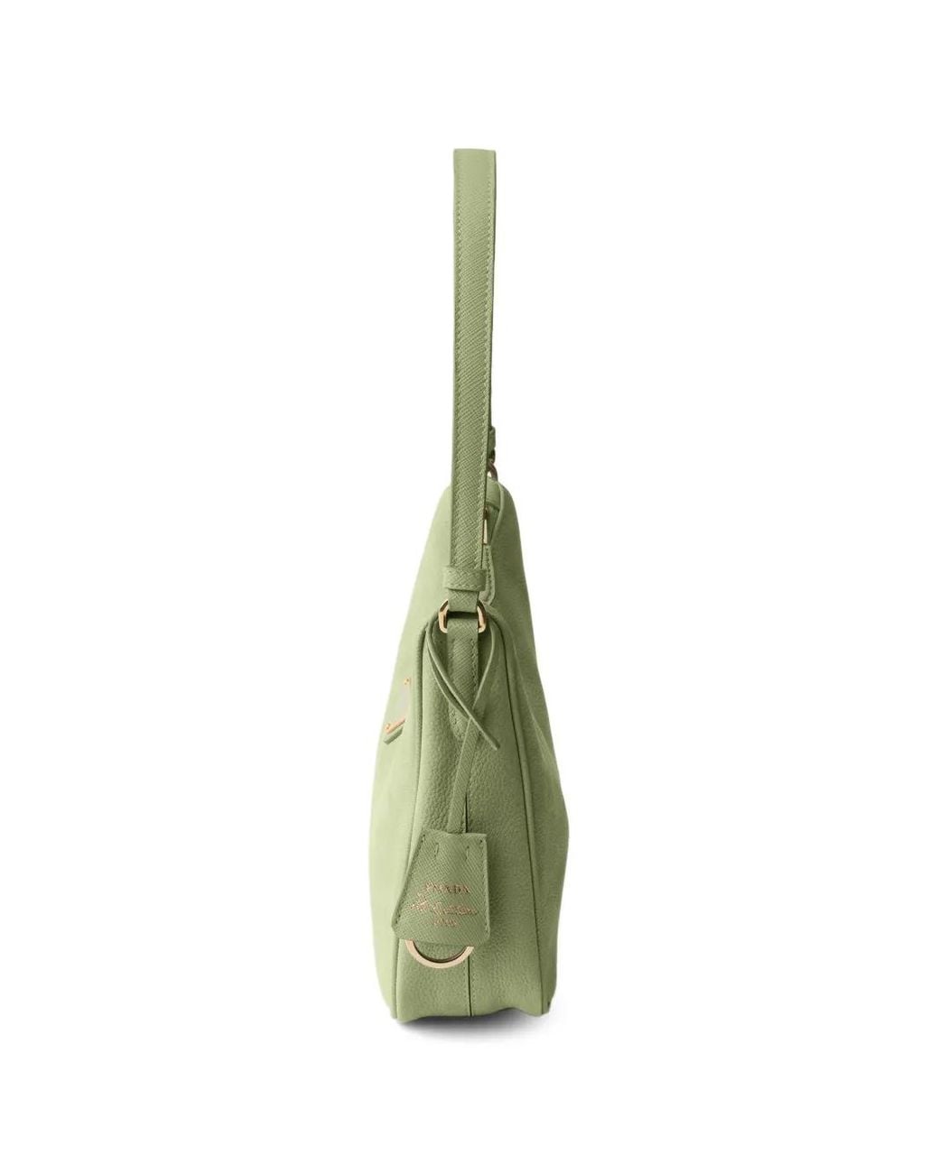 Prada Green Re-Edition 2005 Nubuck And Saffiano-Leather Mini Bag