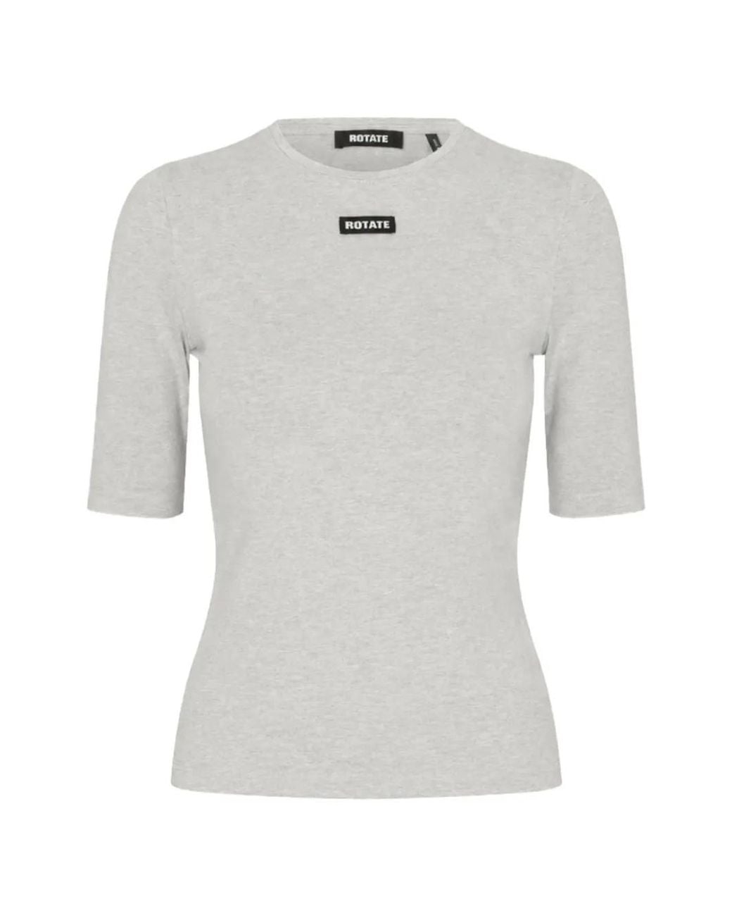 ROTATE BIRGER CHRISTENSEN White Logo-Patch Short-Sleeve T-Shirt