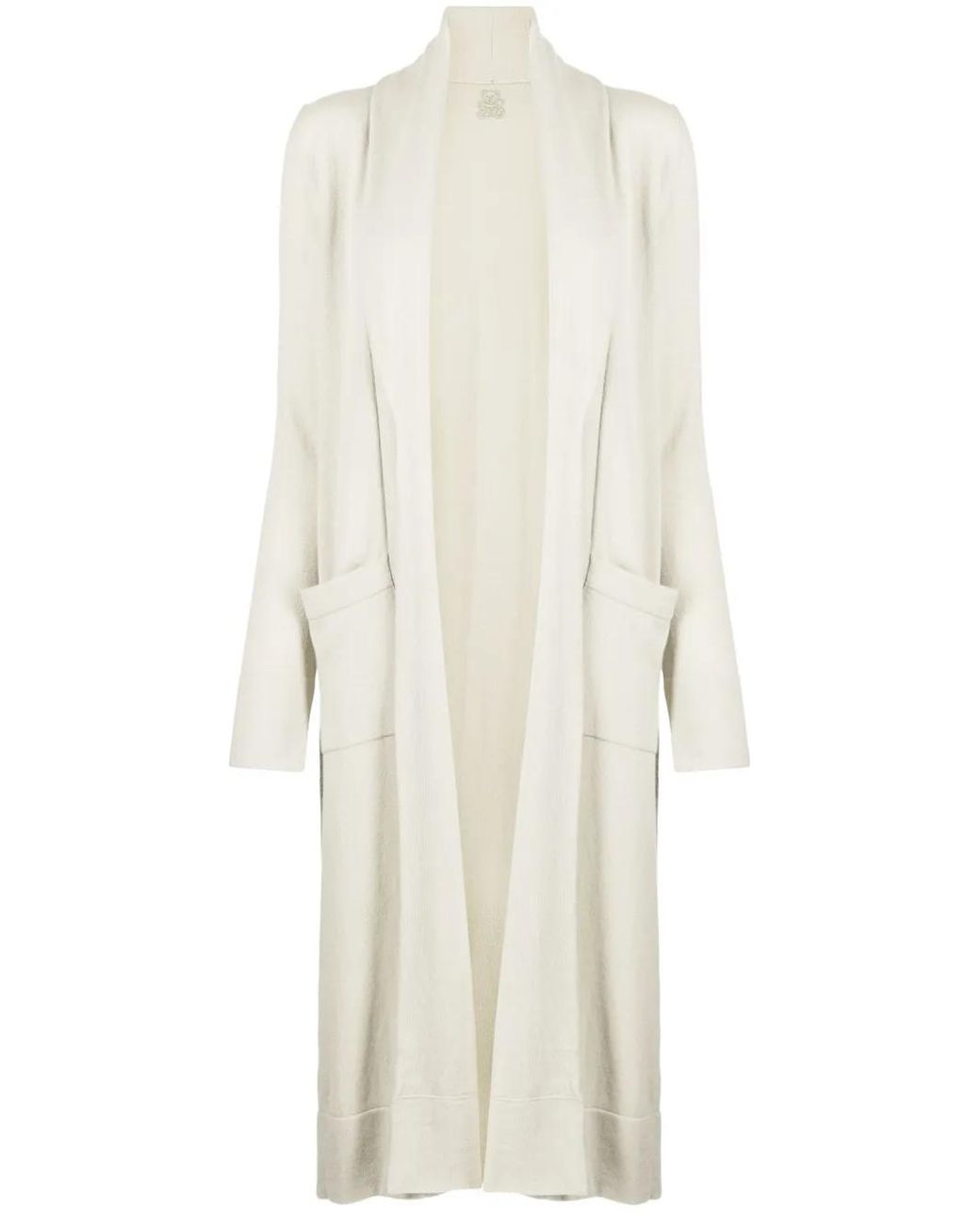 Teddy Cashmere White Venzia Open-Front Cashmere Cardigan