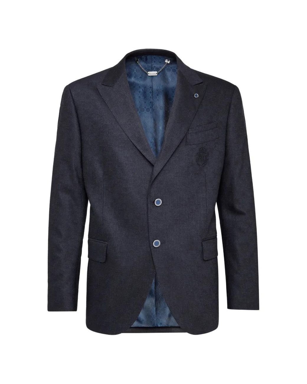 Billionaire Blue Blazer À Détail De Logo for men