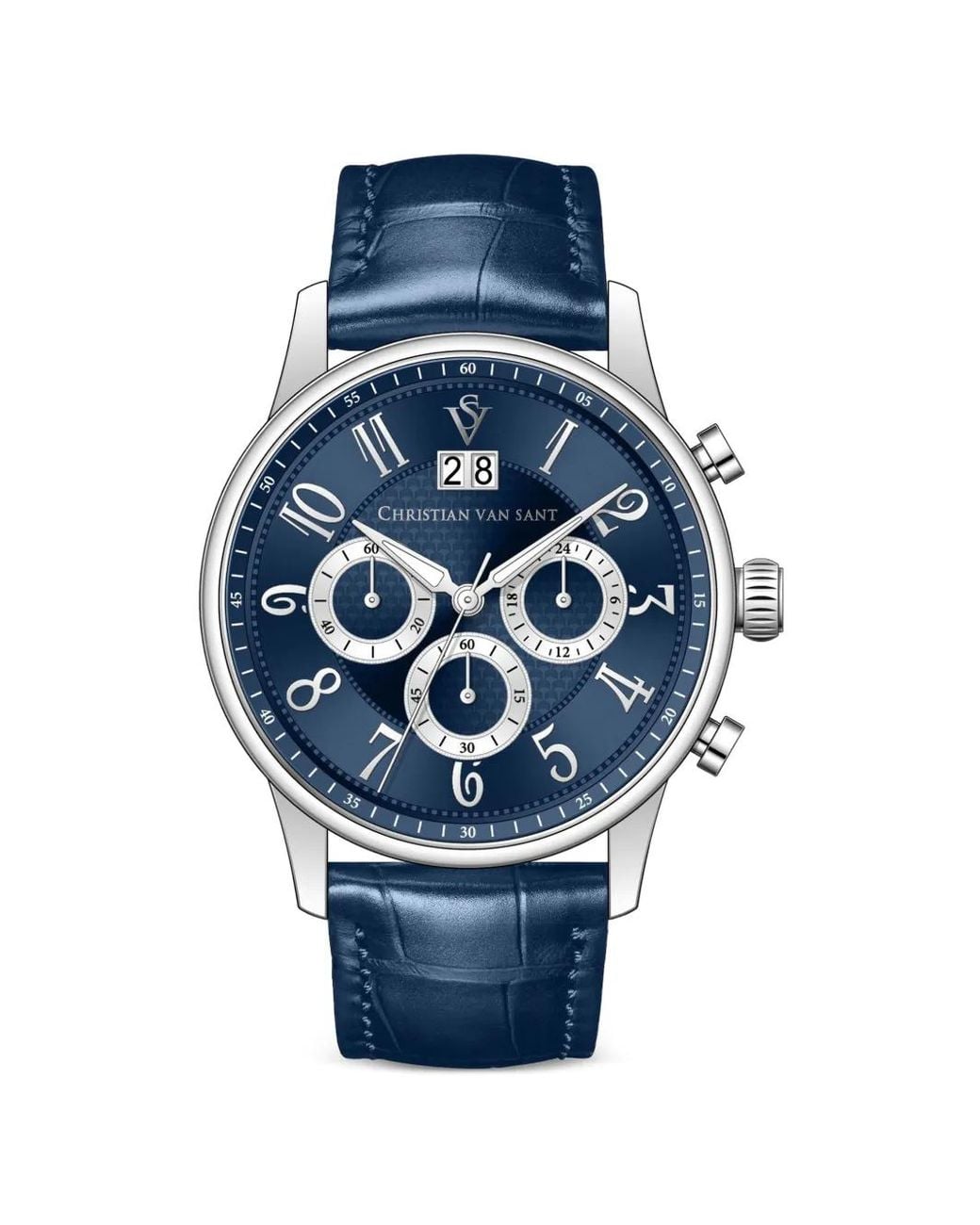 Christian Van Sant Blue Heritage 42Mm Watch for men