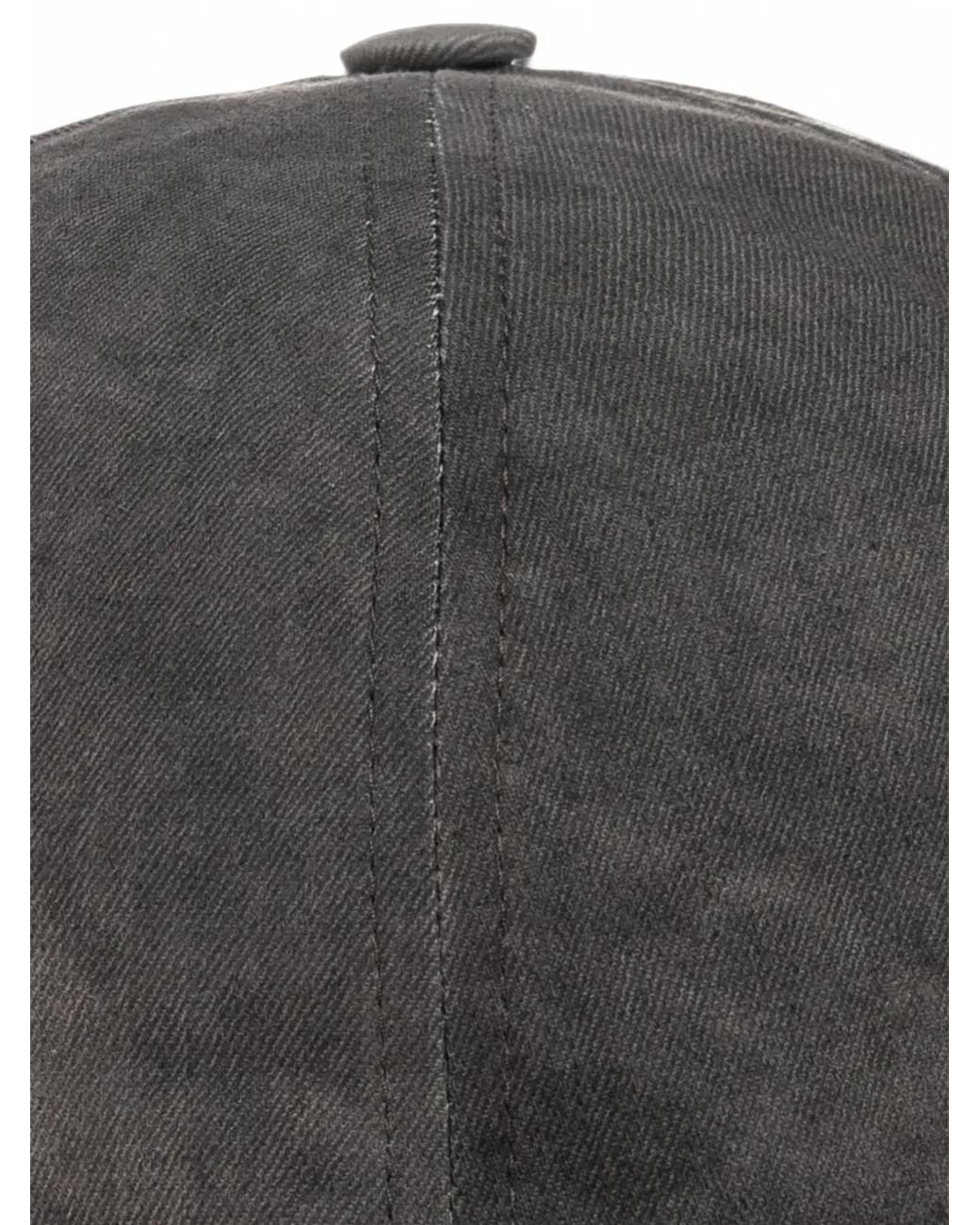 Rick Owens Gray Six-Panel Baseball Cap