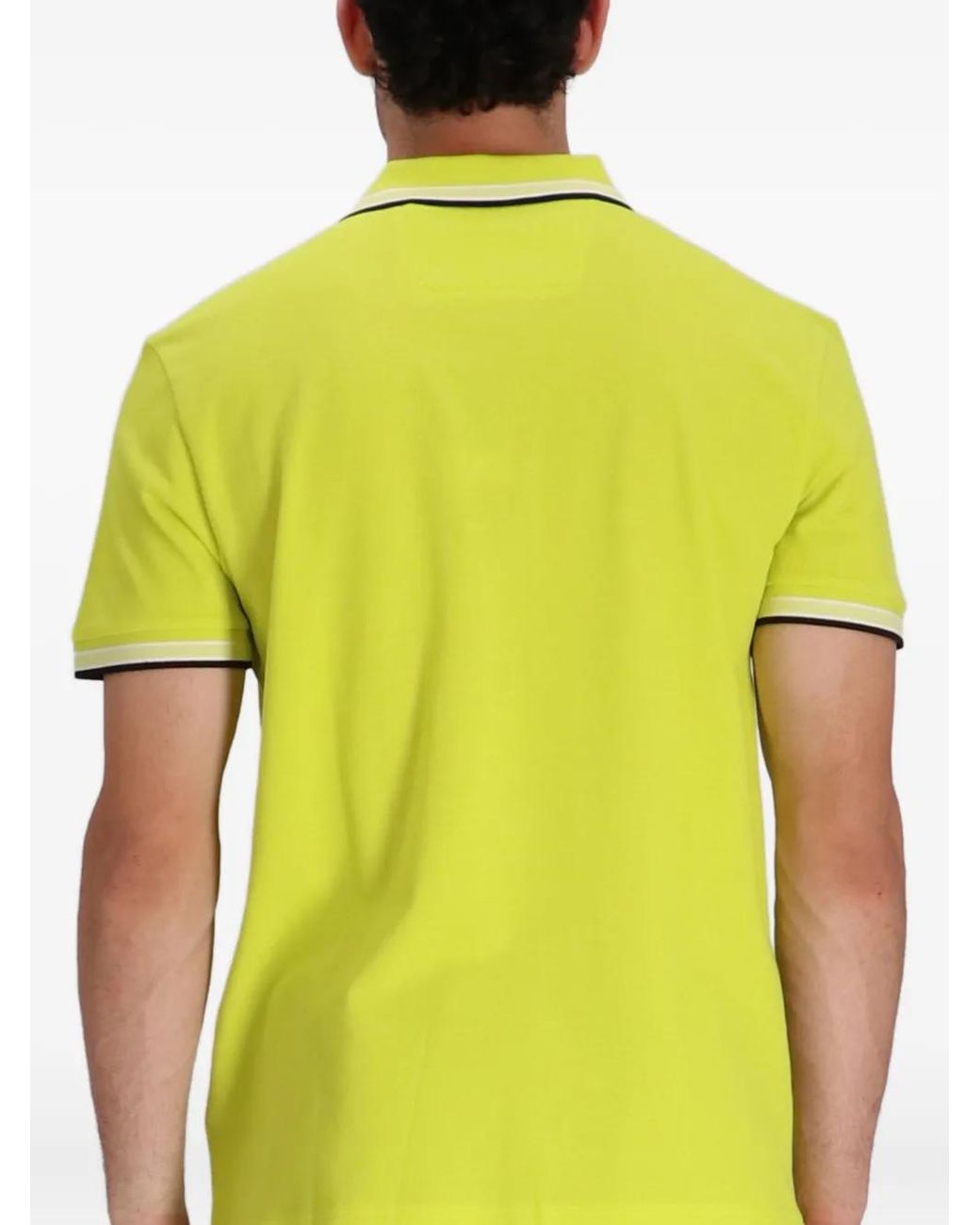 Boss Yellow Contrasting-Trim Polo Shirt for men