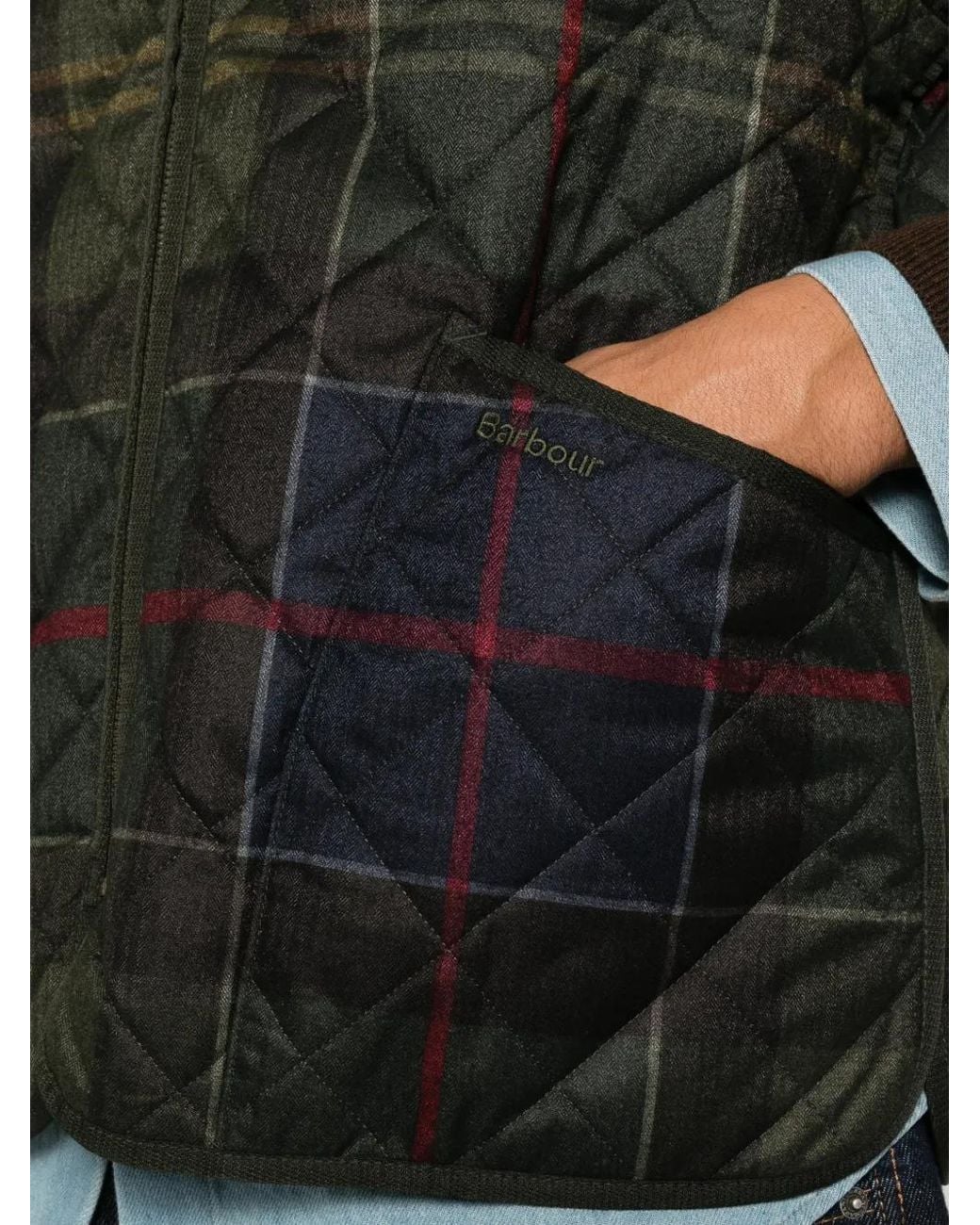Barbour Black Icons Tartan Quilted Liner for men