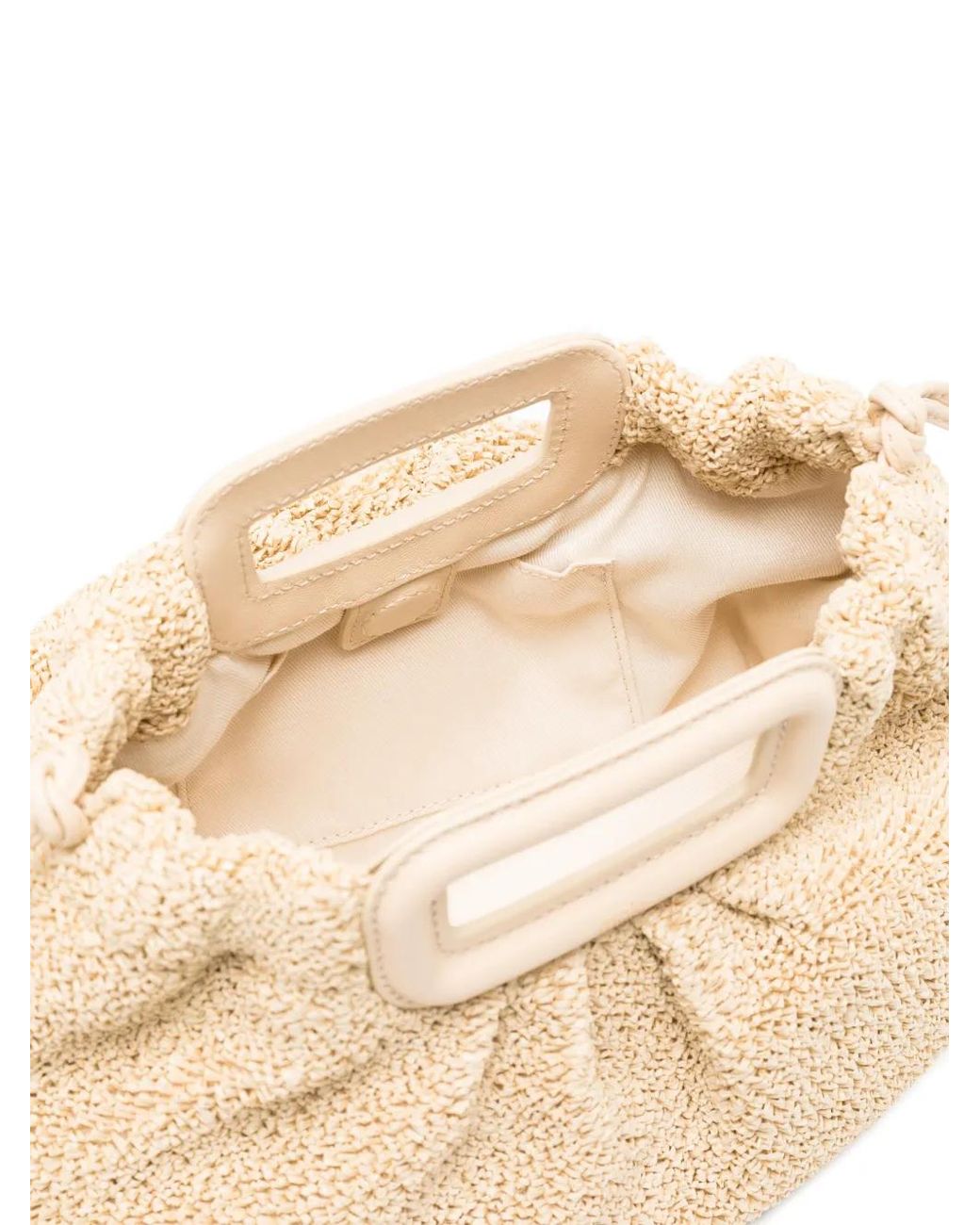 Maje Natural Milpli Bouclé Effect Clutch Bag