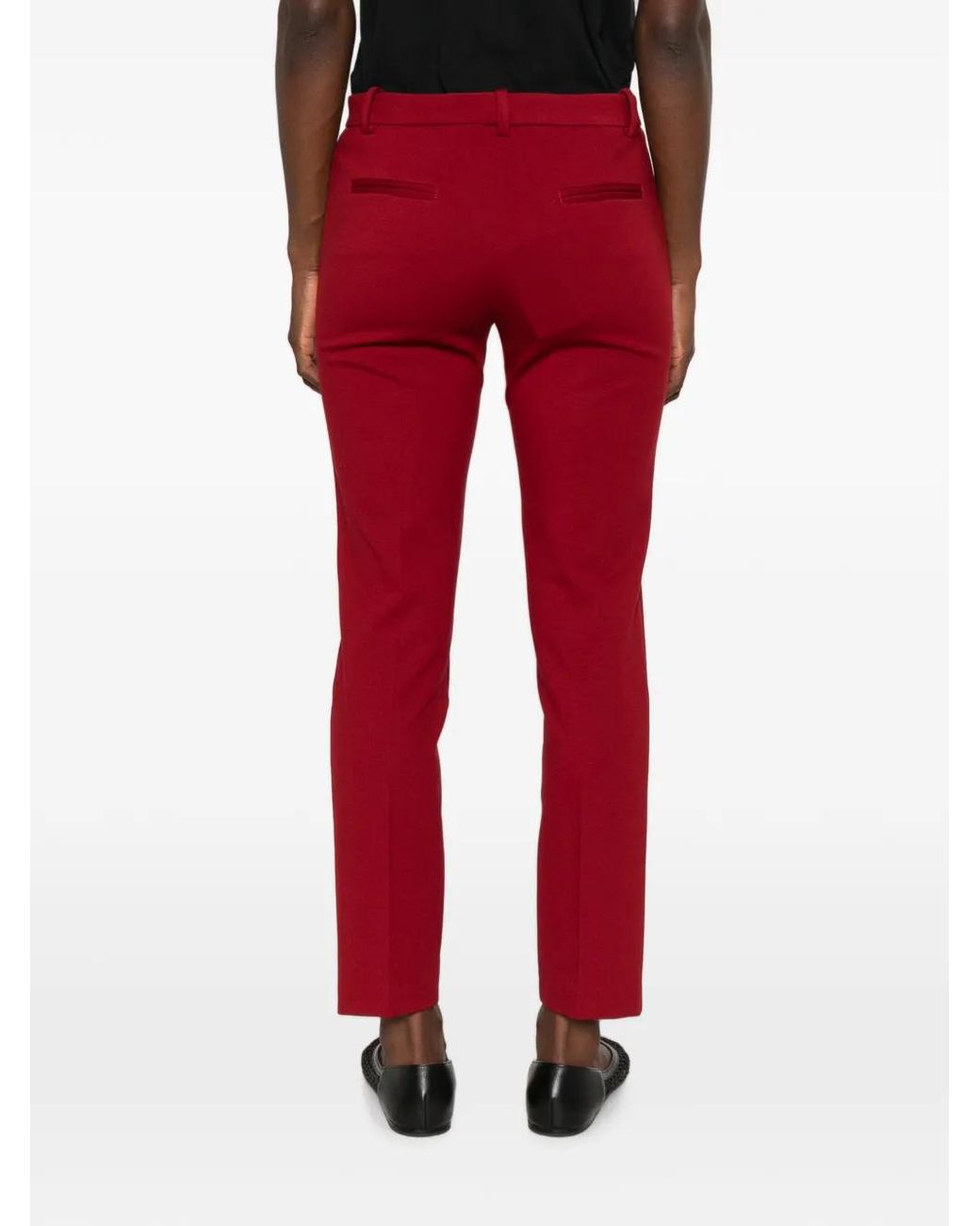 Pinko Red Bello Pantalone Straight-Leg Pants