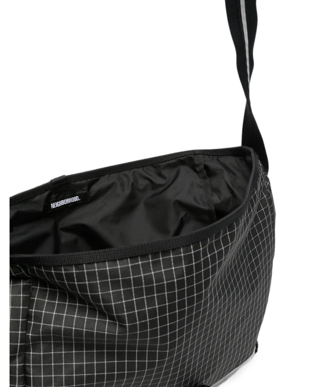 Neighborhood Black Sacoche À Motif Grille for men