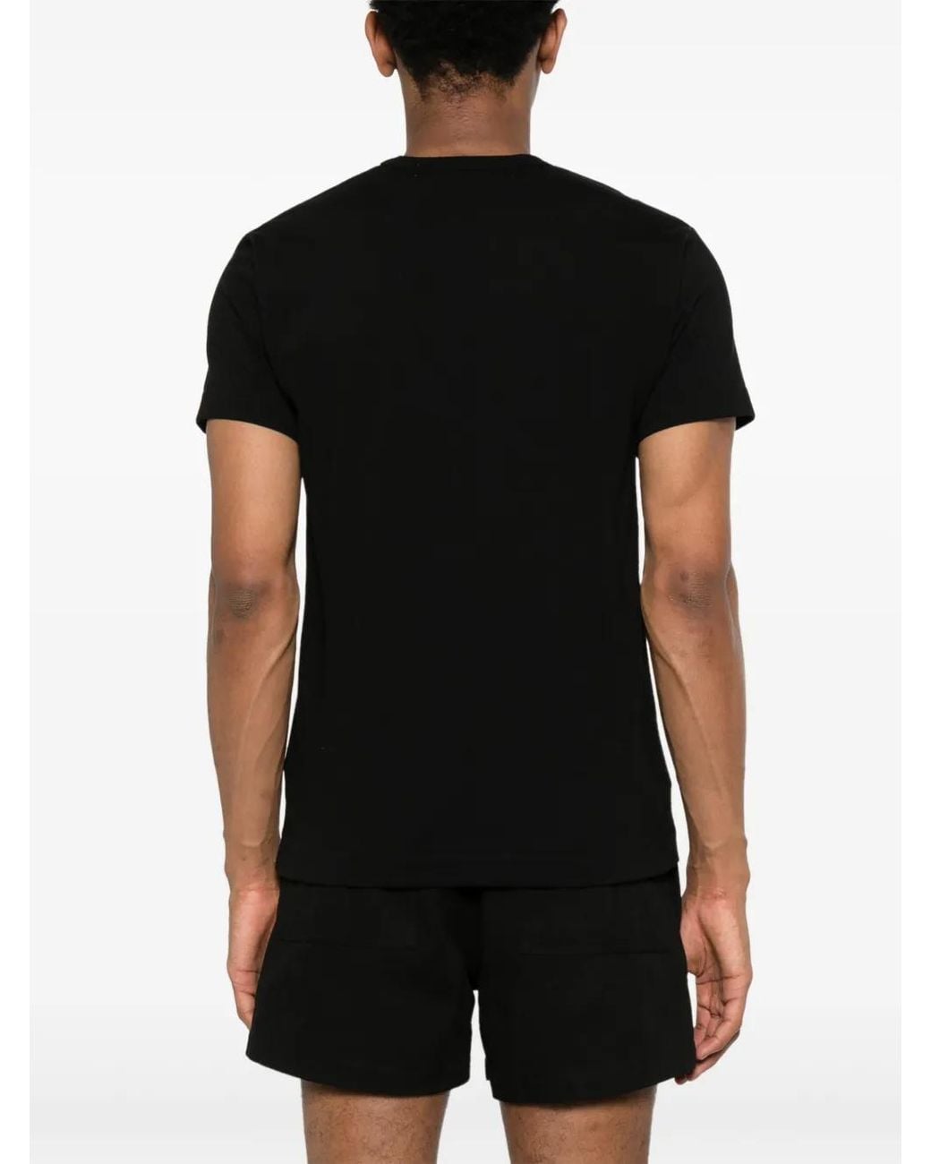 COMME DES GARÇONS PLAY Black "Logo Print" T-Shirt
