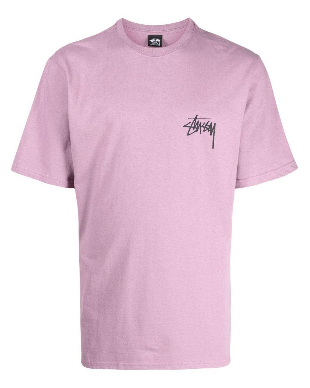 Camiseta con logo estampado Stussy de hombre de color Rosa Lyst