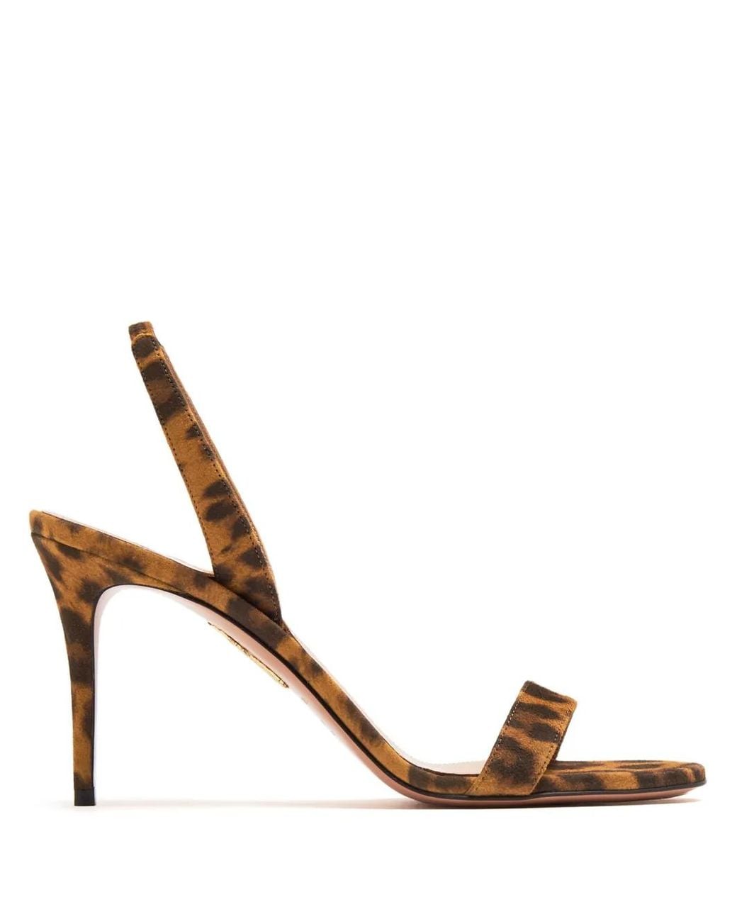 Aquazzura Brown So Nude 85Mm Leather Sandals