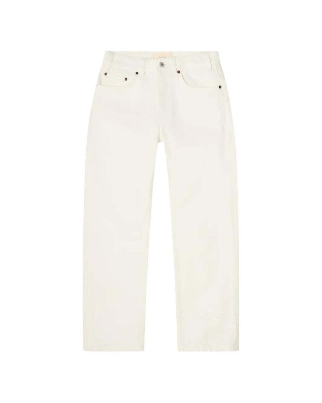 Jeanerica White Sisli Cropped Slim-Leg Jeans