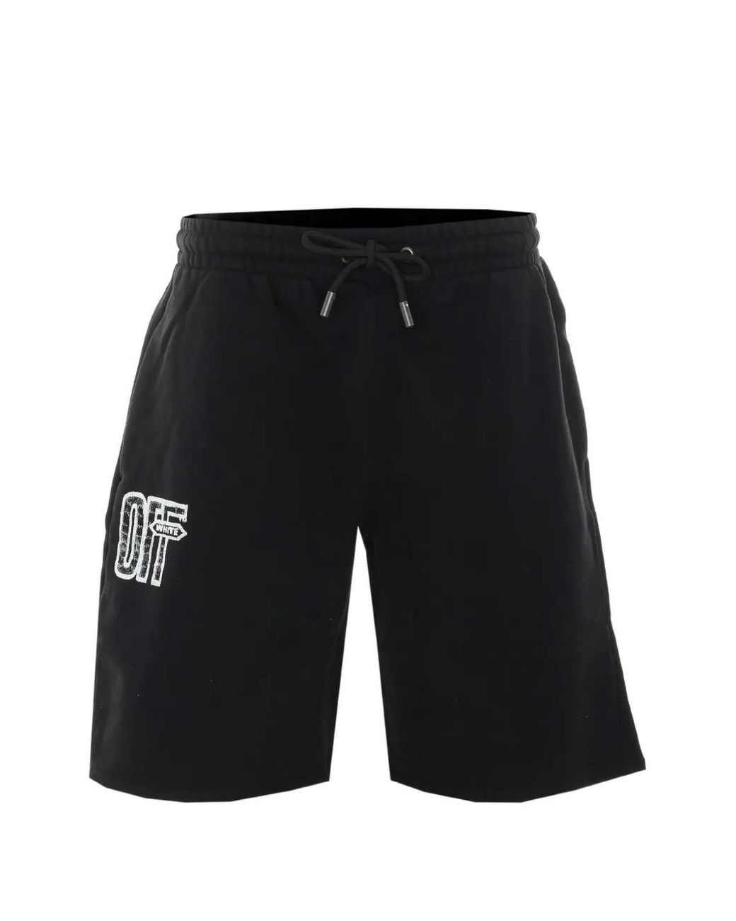 Off-White c/o Virgil Abloh Black Motion Arrow Cotton Shorts for men
