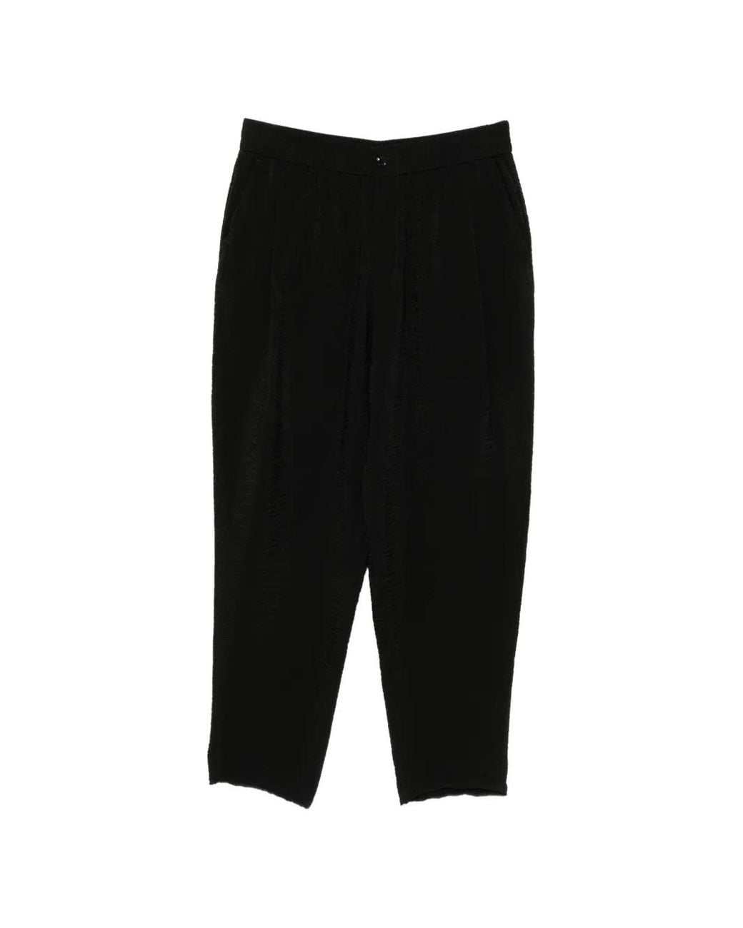 Giorgio Armani Black Textured Tapered Trousers for men