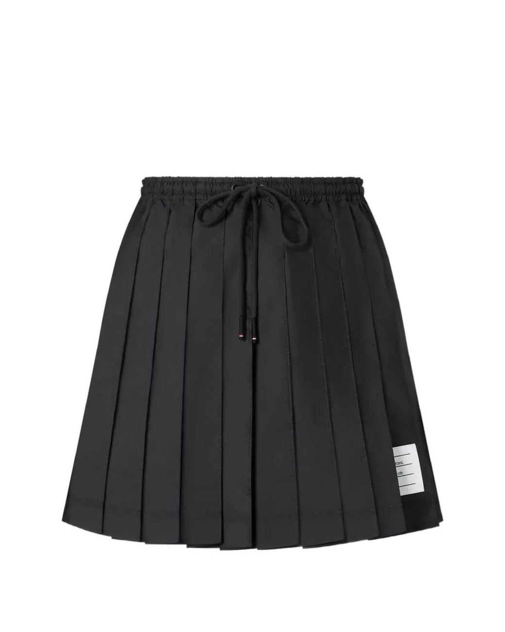 Thom Browne Black Ripstop Pleated Mini Skirt