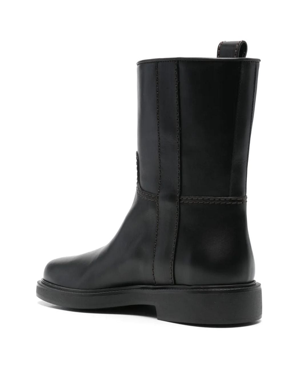 Tod's Black Leather Ankle Boot