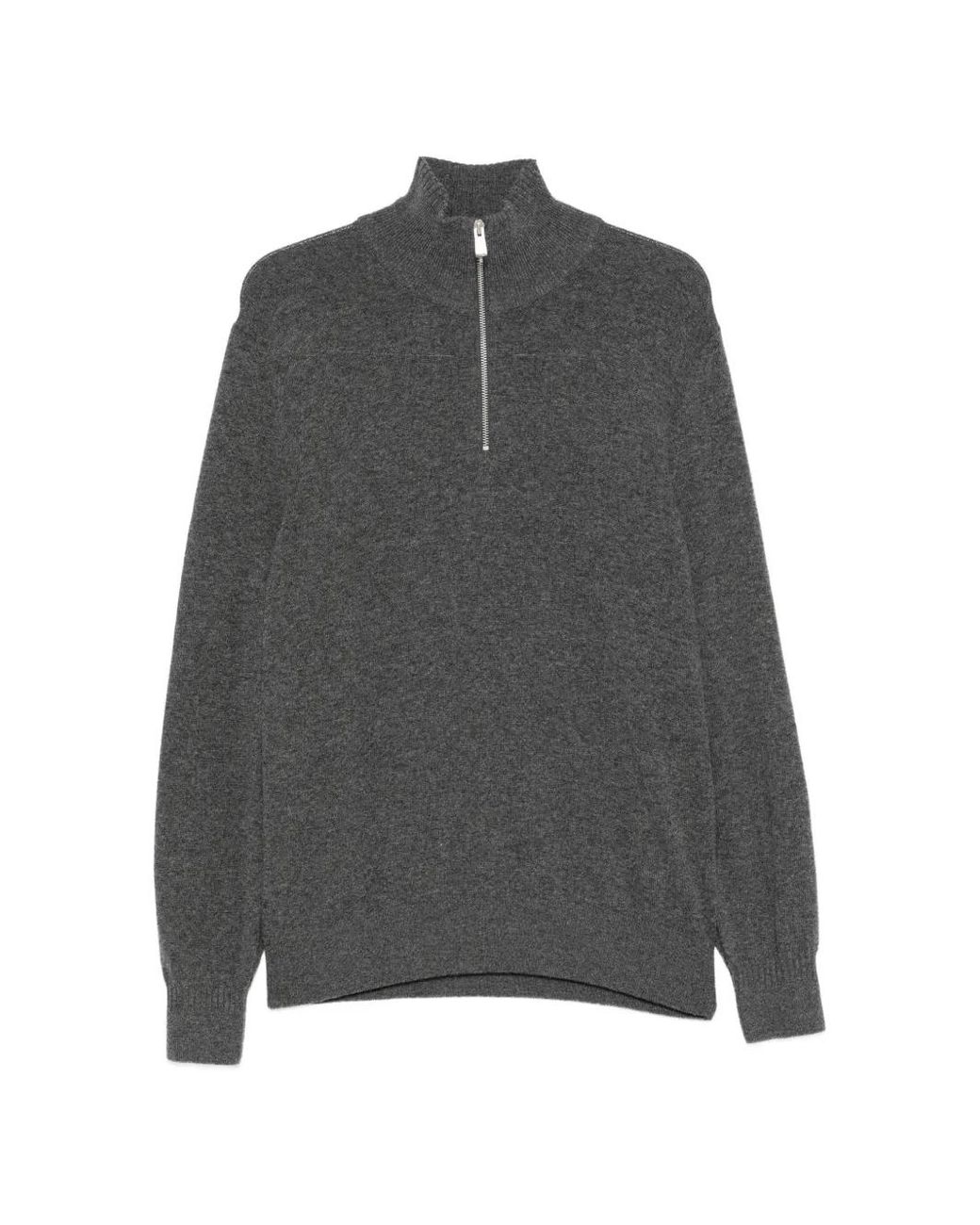 Marc O' Polo Gray Quarter-Zip Knitted Sweater for men